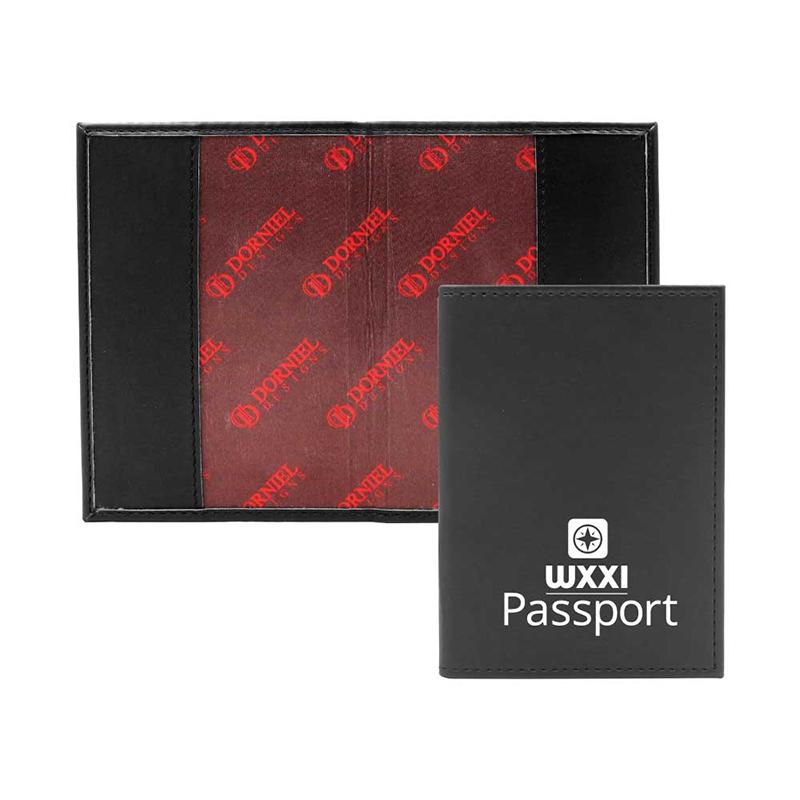 Leather Passport Cover with logo